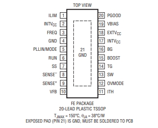 LINEAR(凌特) LTC3769EFE 60V、低 IQ、同步升壓型轉(zhuǎn)換器控制器